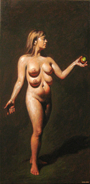 „Eva (Studie)“ 2009 Öl/Leinwand 60 × 30 cm
