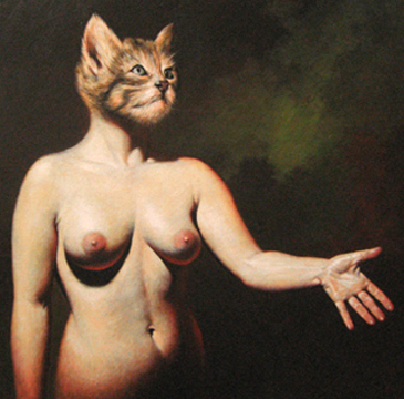 „Catwoman“ 2009 Öl/Leinwand 80 × 80 cm
