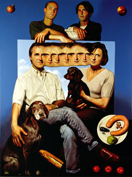„Familienbildnis“ 2000 Öl/Leinwand 190 × 140 cm